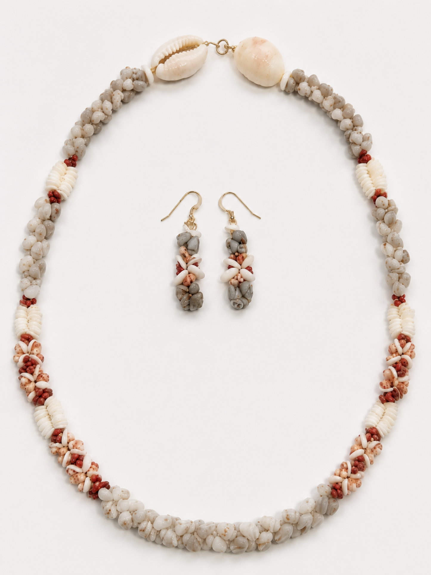 Kahelelani & Momi Puka Lei and Earrings set