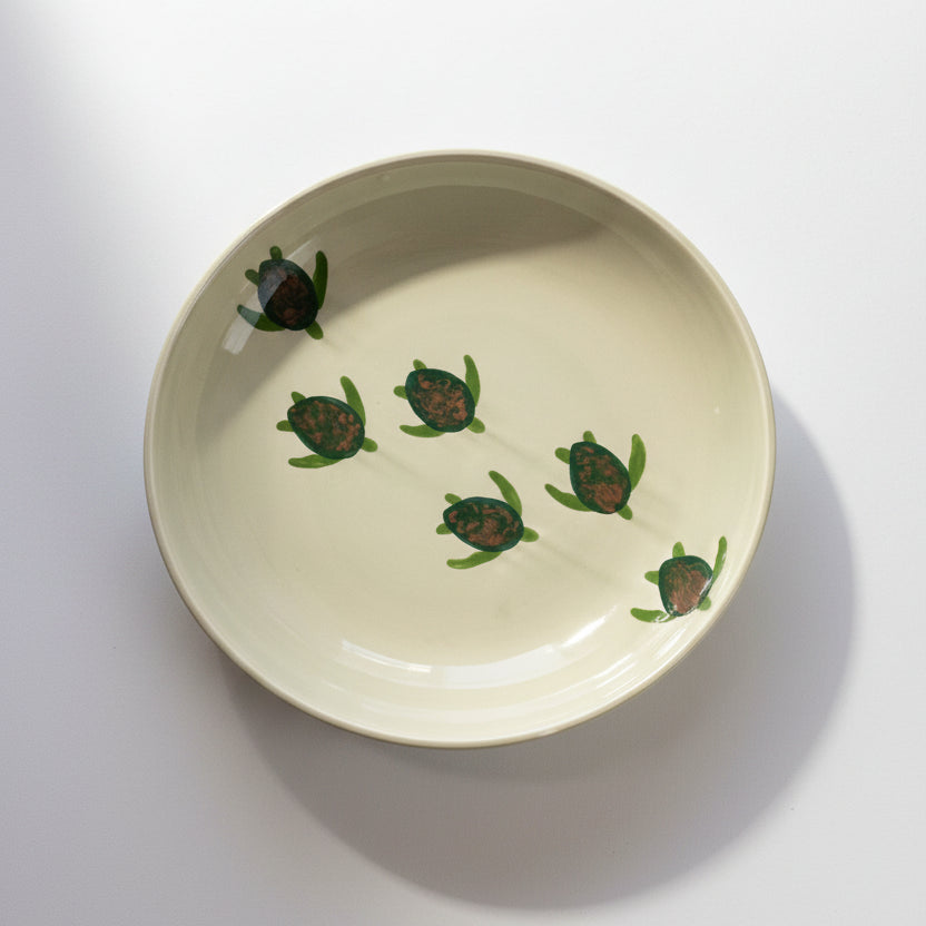 Celadon Turtle Pasta Bowl