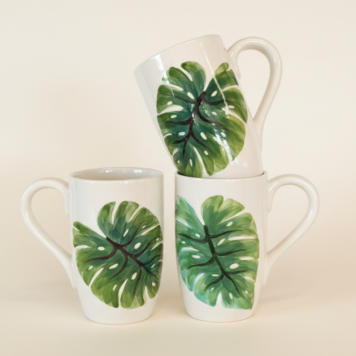 Swoop Mug Monstera