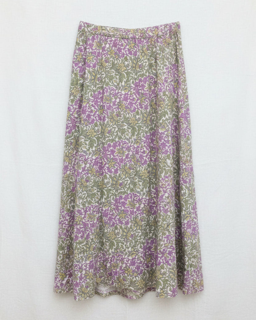Floral patterned skirt on a white background