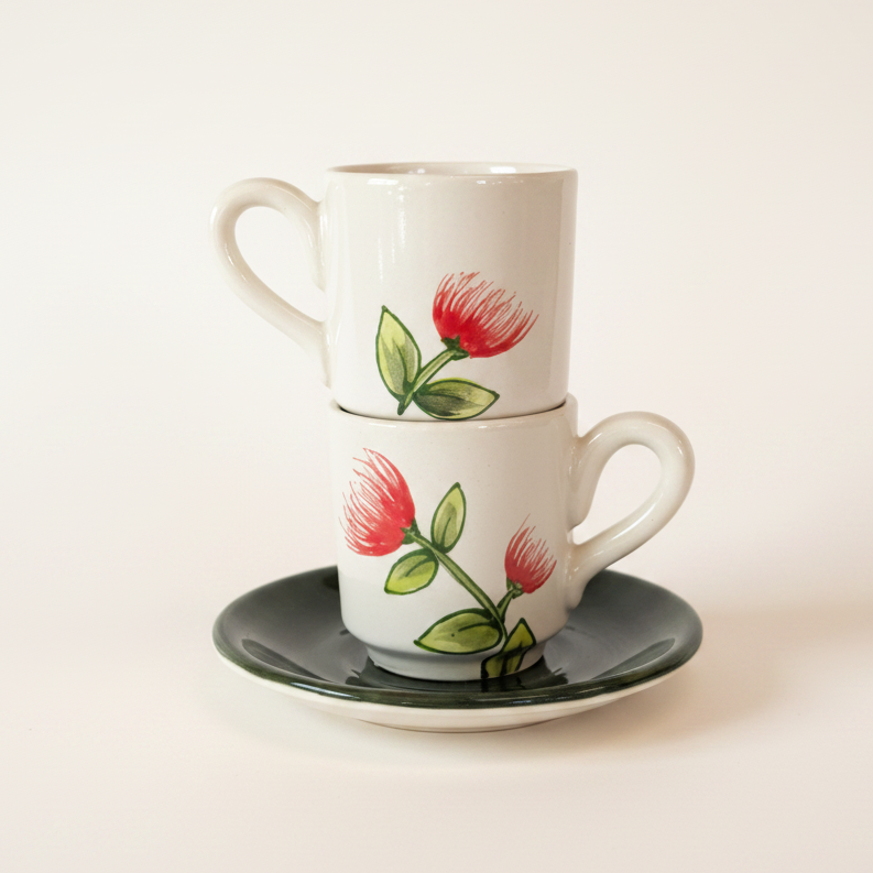 Espresso Cup with Saucer Ōhi'a lehua