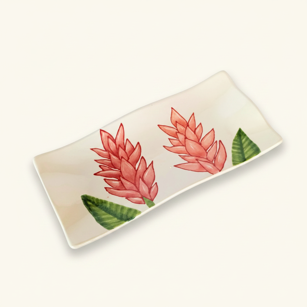 Flare sushi plate Tropical Flower