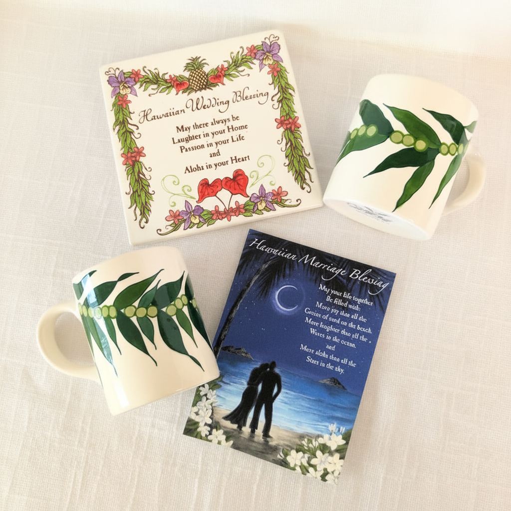 Hawaiian Wedding Mug Gift Set