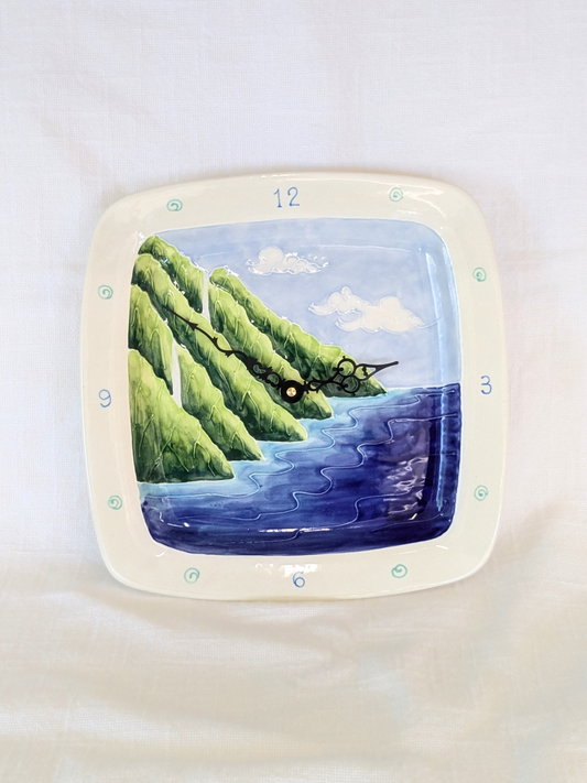 Square Plate Clock Nā Pali