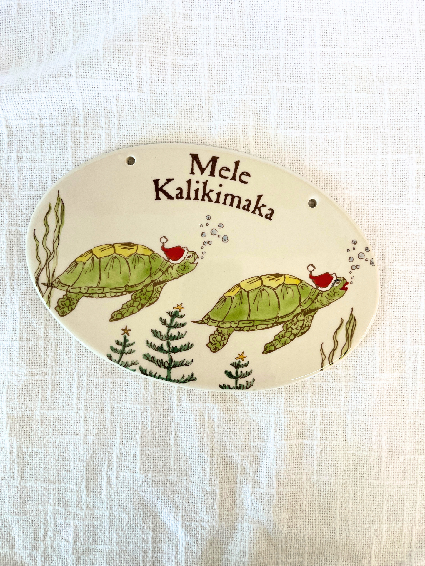 Plaques-screen printed (Mele Kalikimaka)