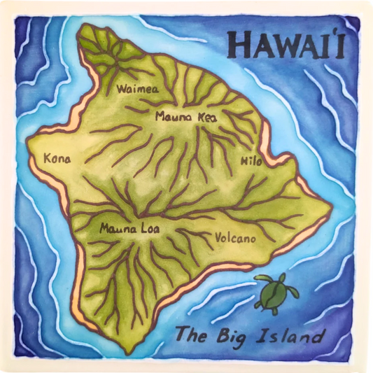 Island of Hawaii 6" Tile