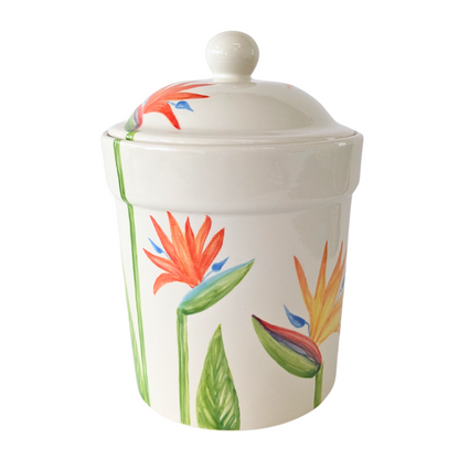 Canister with Gasket Tropical Flower