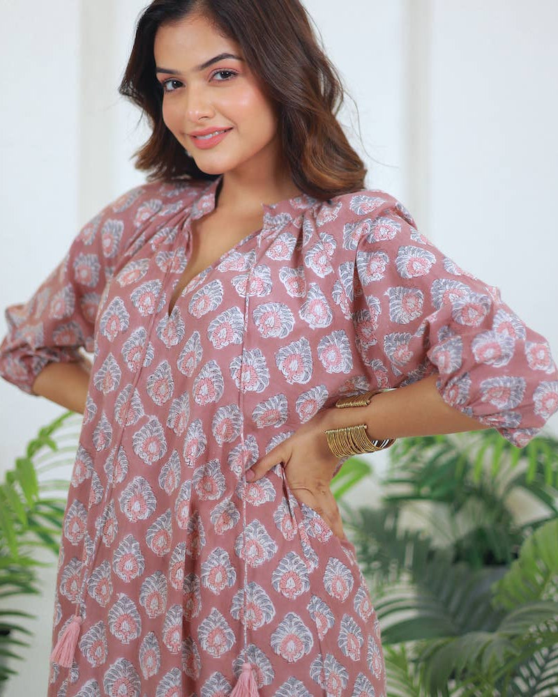 Block Printed Dress (Kaishori)