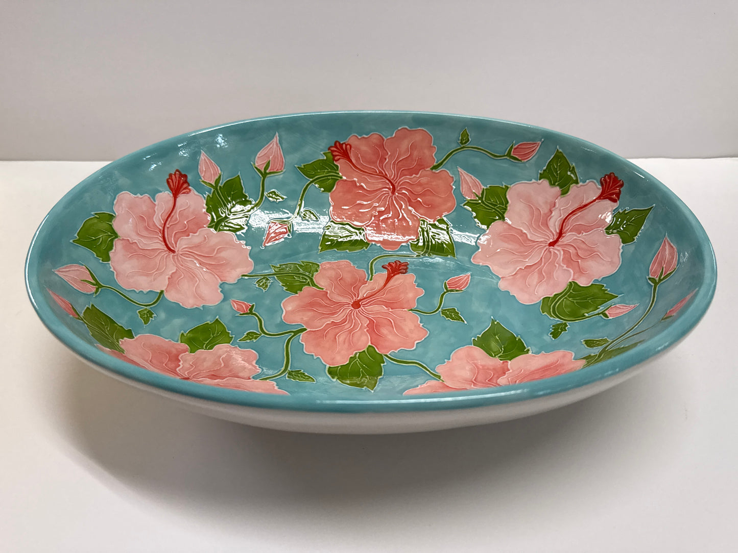 Family Style Bowl Hibiscus