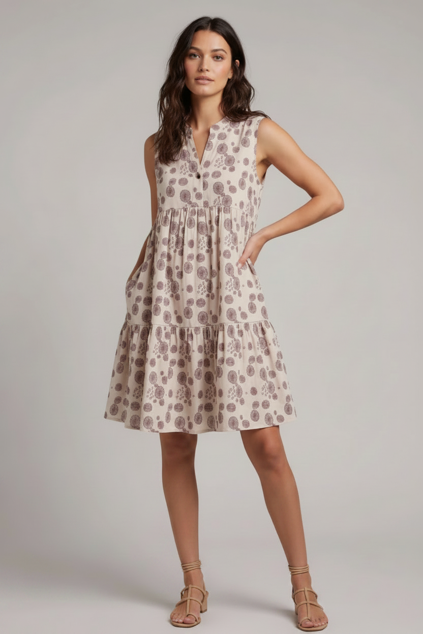 LAdy in dress with opihi pattern