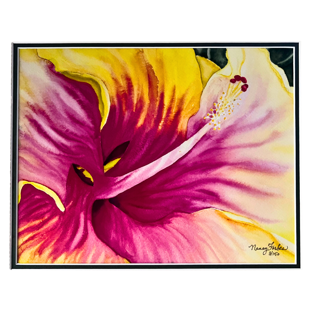 Kauai Hibiscus Giclee Matted