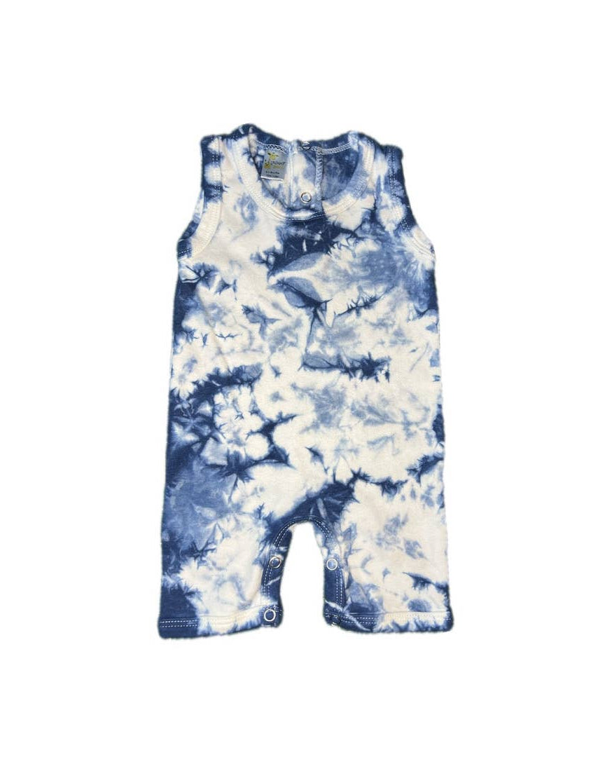 Baby Indigo Shibori Tie Dye Romper