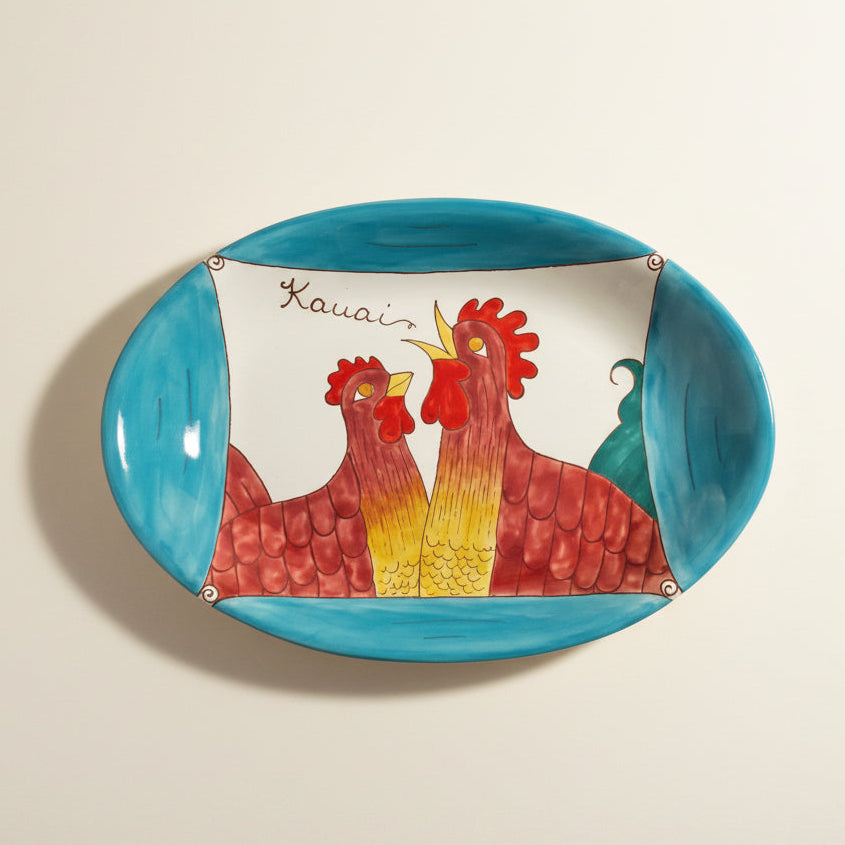 oval platter Blue Rooster 3003
