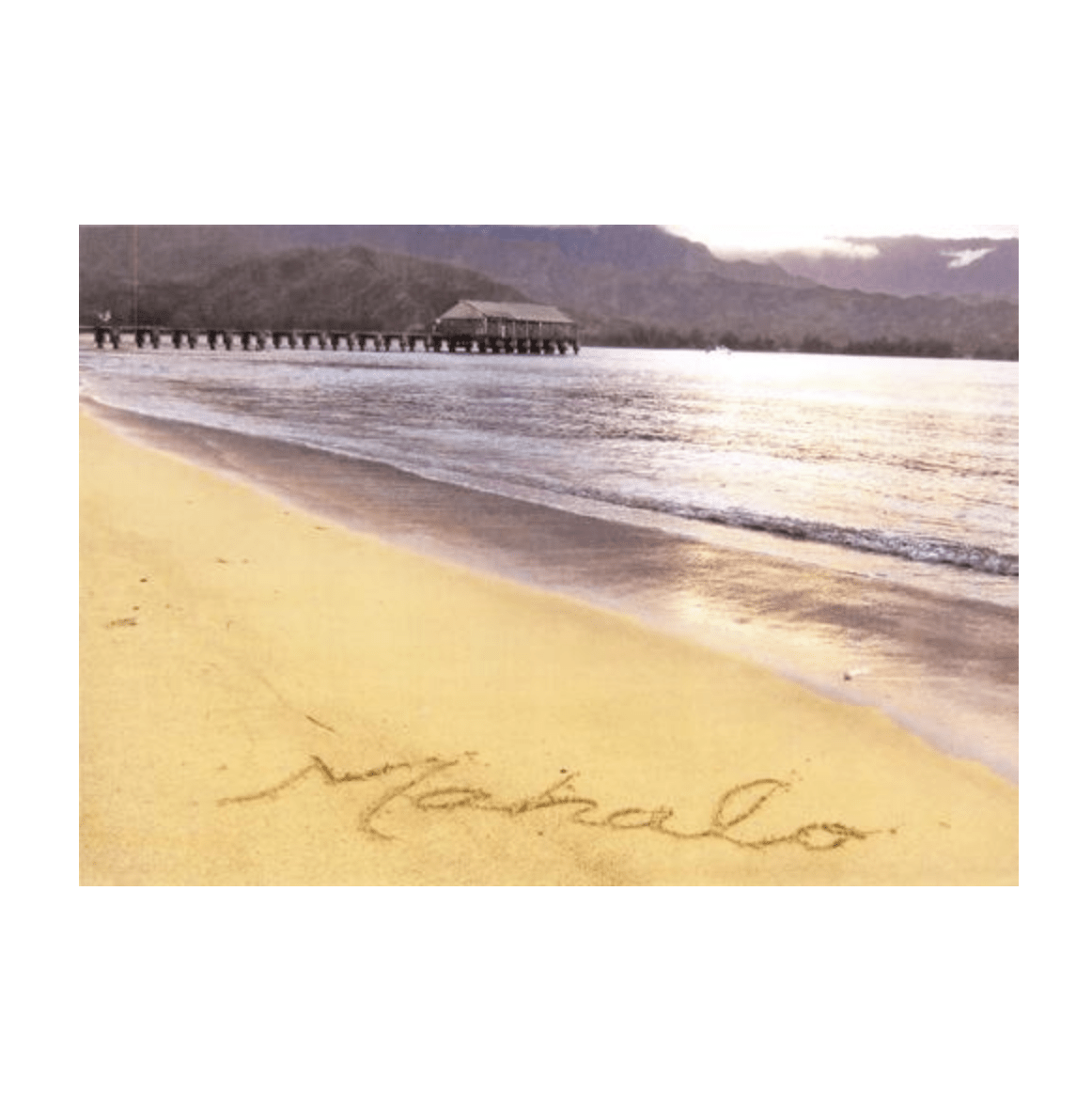 Mahalo (Hanalei Pier) Greeting Card