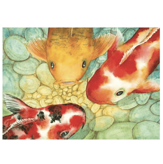 Conversation Greeting Card koi fish