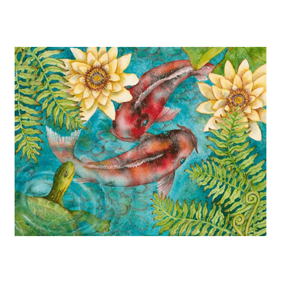 Koi Among Ferns Giclée