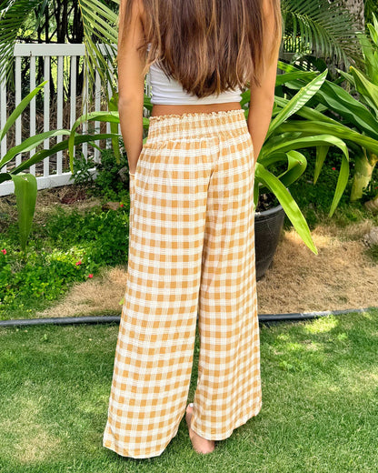 tan palaka pants with elastic waistband