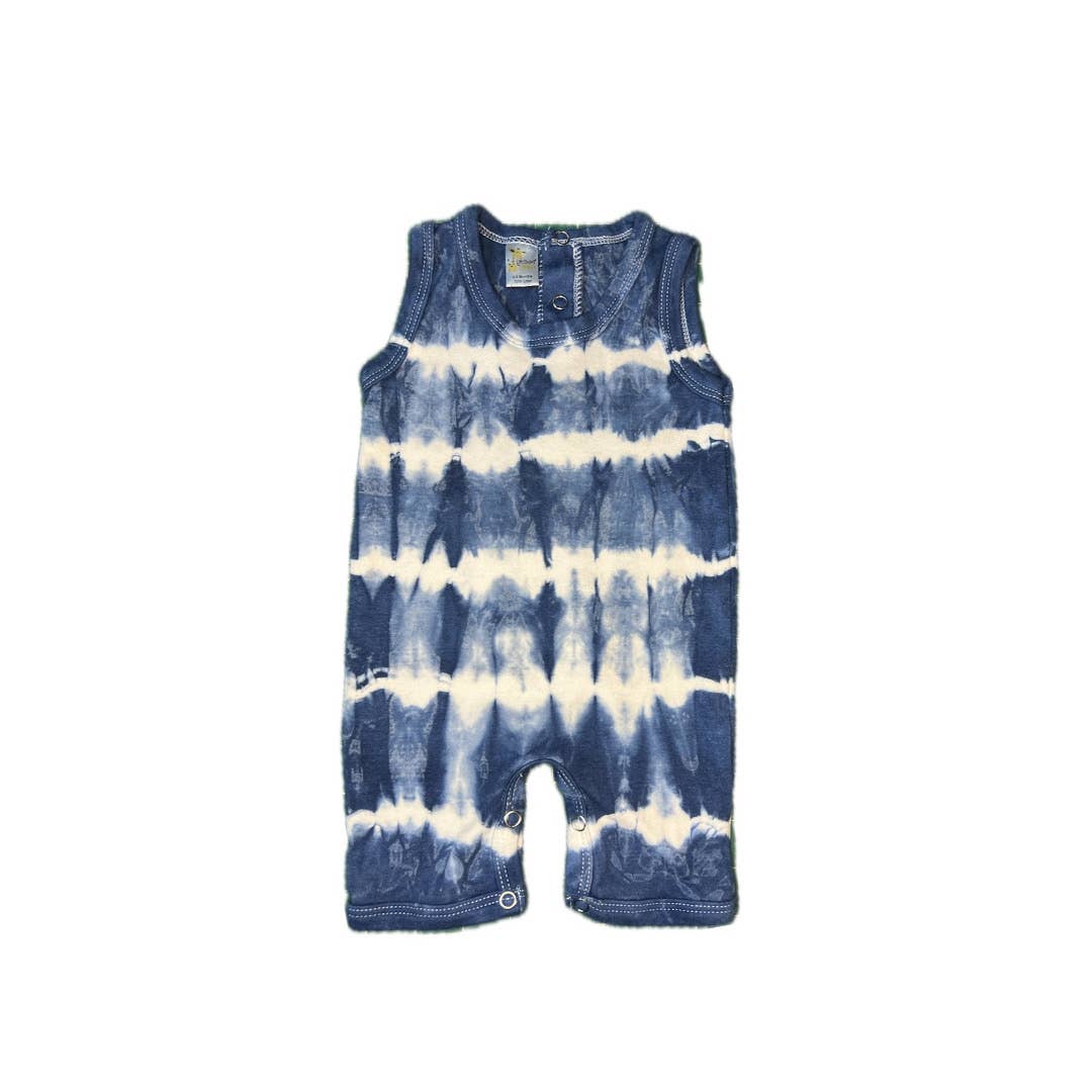Baby Indigo Shibori Tie Dye Romper