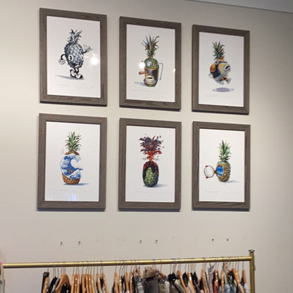 Pineapple Art Framed by William McDonough