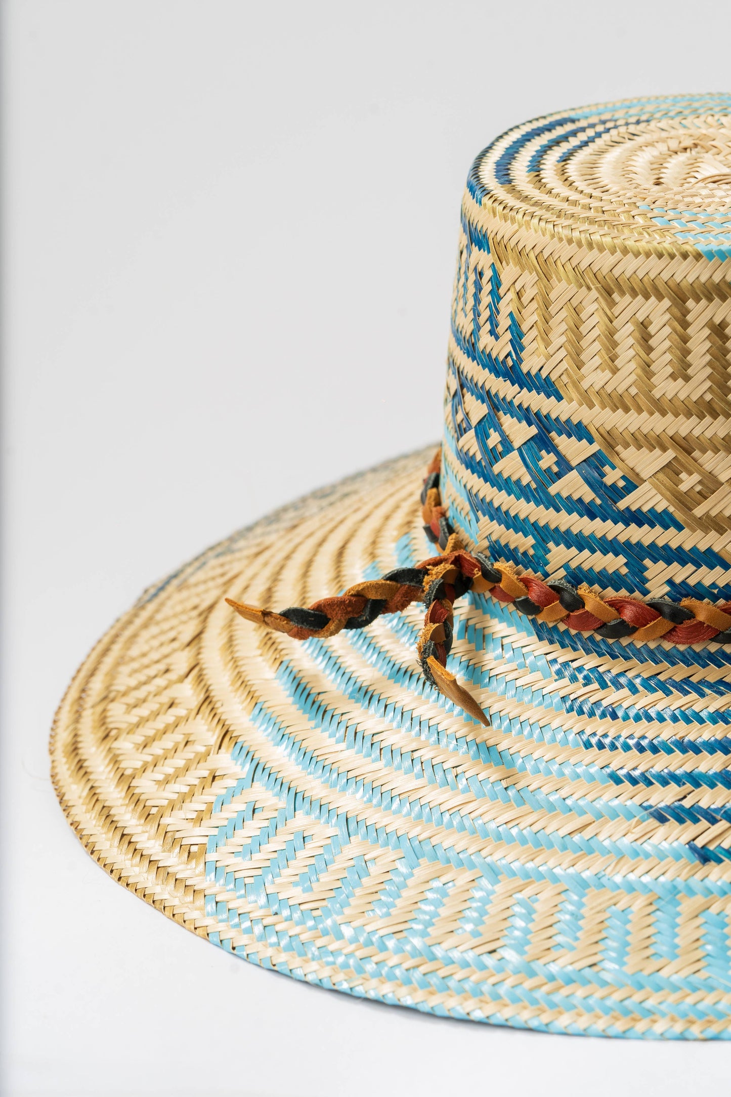 Hat - Woven Palm - Muse Blue - Large
