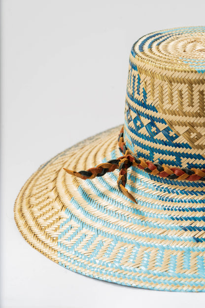 Hat - Woven Palm - Muse Blue - Large
