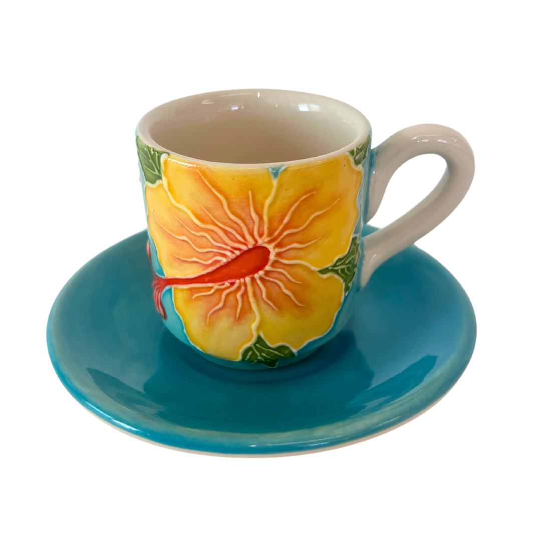 Espresso Cup with Saucer 2oz Hibiscus