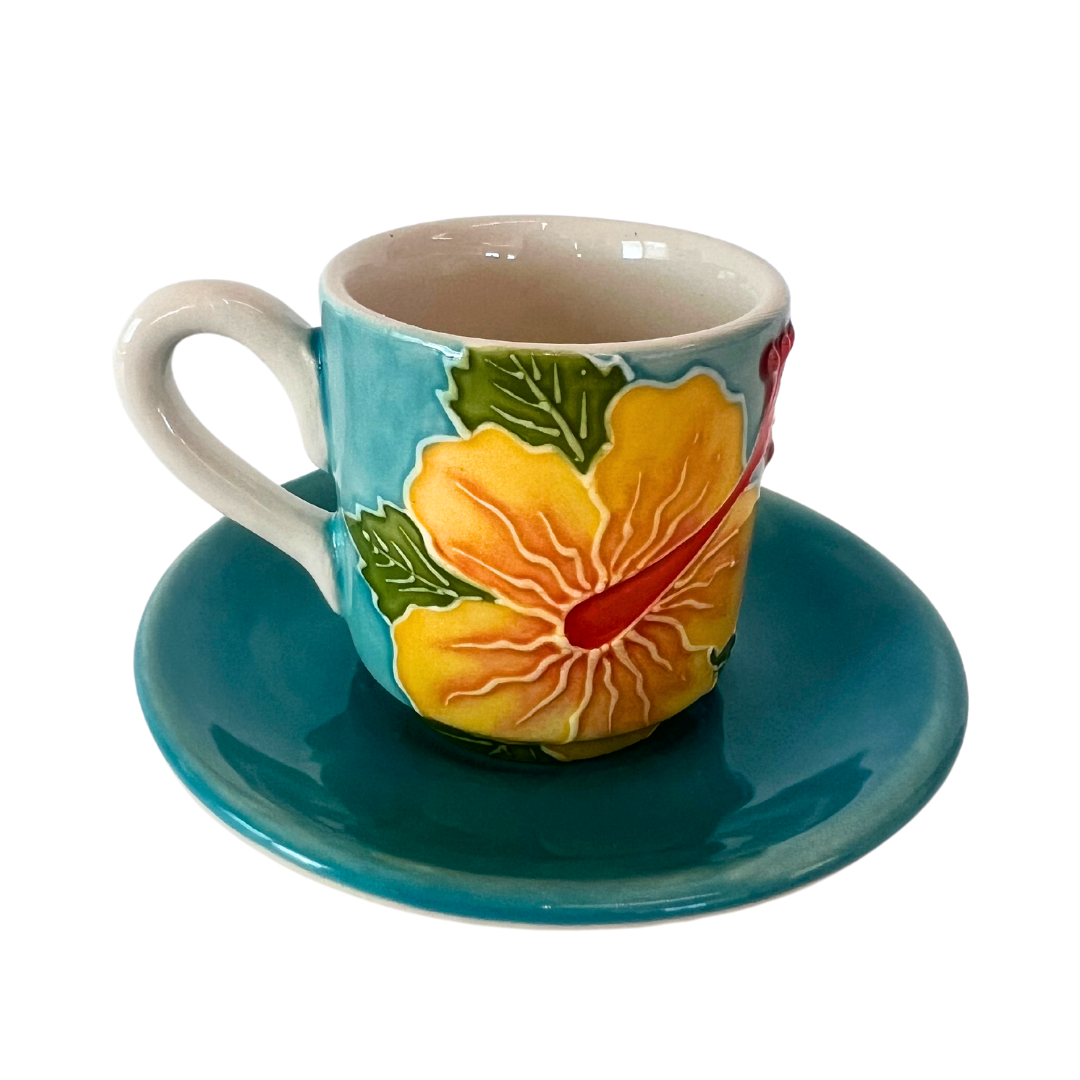 Espresso Cup with Saucer 2oz Hibiscus