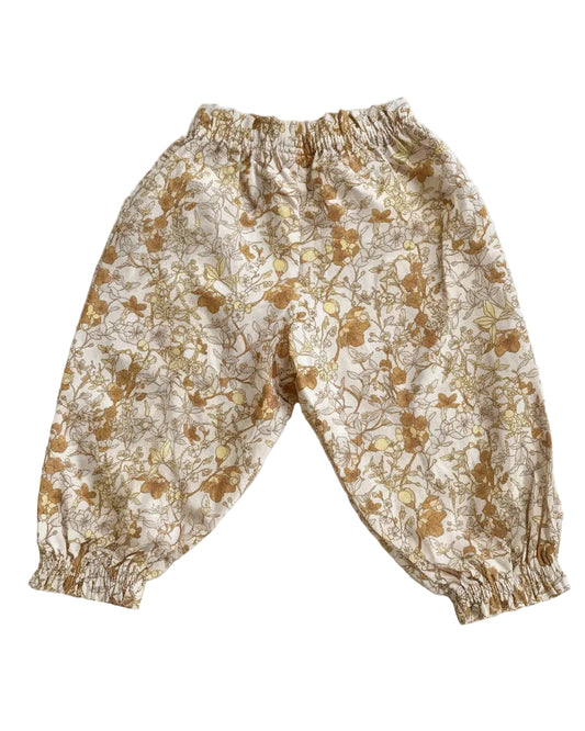 A pair of floral print baby pants 