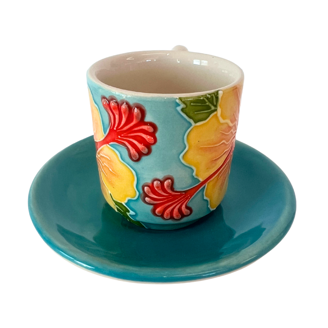 Espresso Cup with Saucer 2oz Hibiscus
