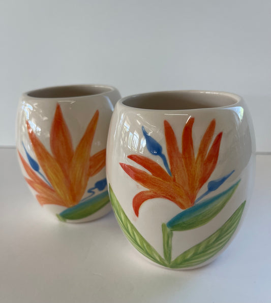 Bird of Paradise Stemless Wine Glass