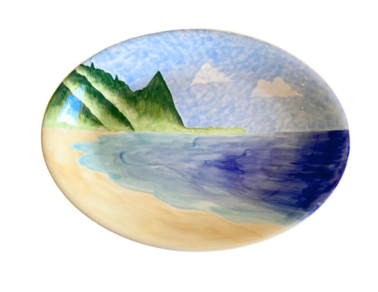 Oval Coupe Platter- Bali Hai