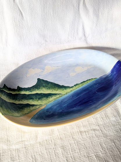 Oval Coupe Platter- Bali Hai