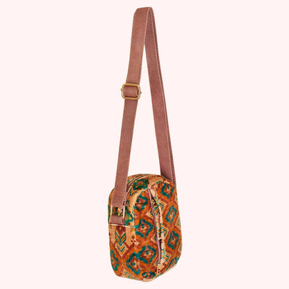 Velvet 'Out & About' Bag - Warm Cream Ikat