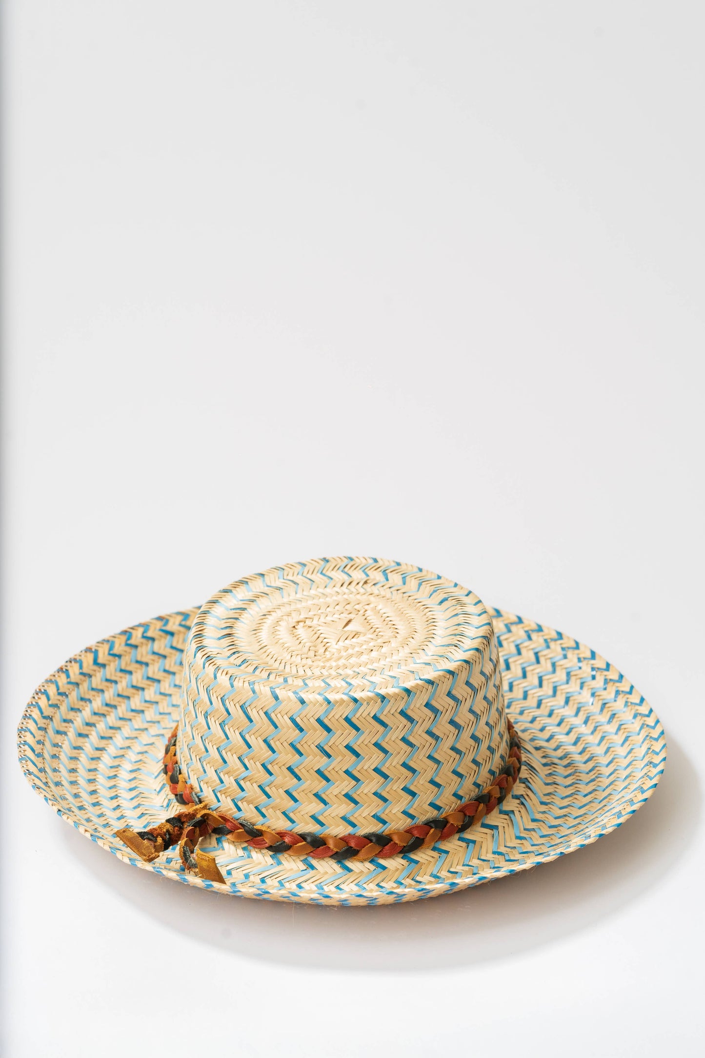 Hat - Woven Palm - Walee Blue - Medium