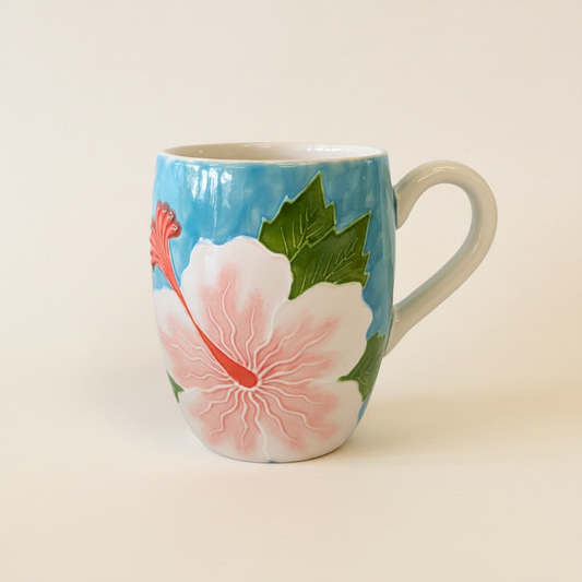 Barrel Mug Hibiscus