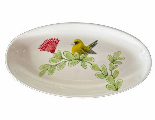 Kaua'i Birds Oval Fish Platter