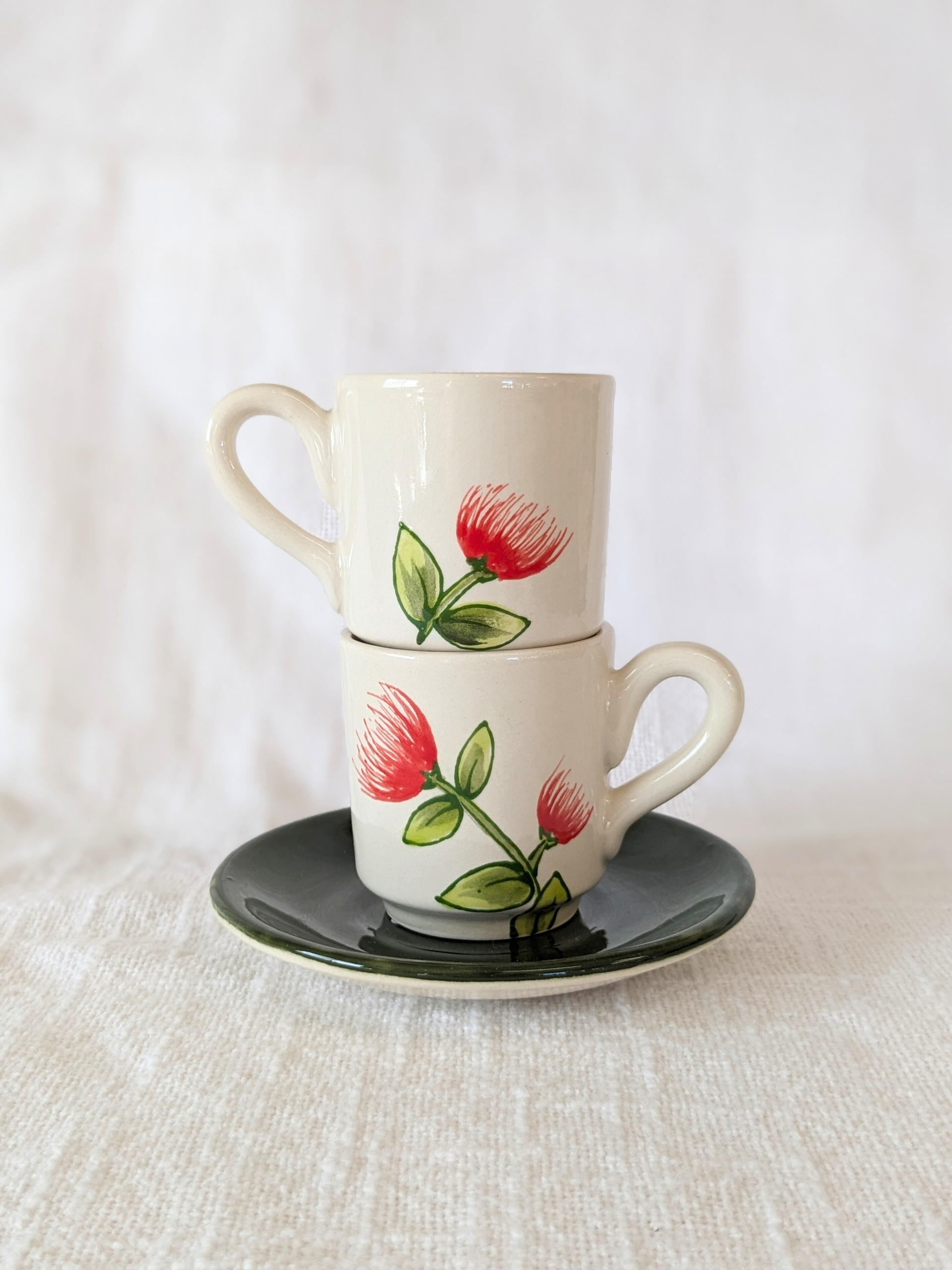 Espresso Cup with Saucer Ōhi'a lehua