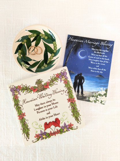 Custom Hawaiian Wedding Trinket Gift Set