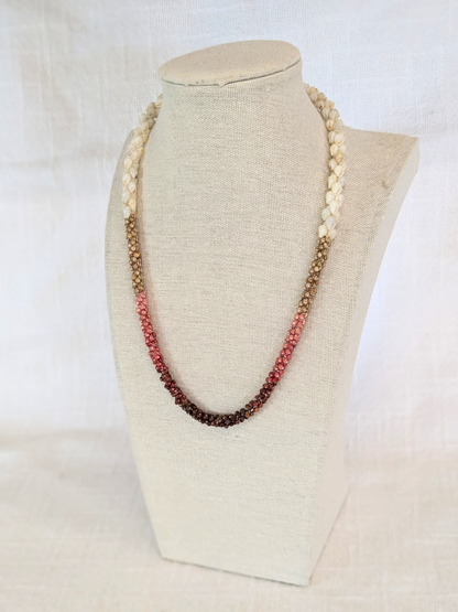 19" Lei Poepoe 2tie Kipona ombre Kahelelani Necklace