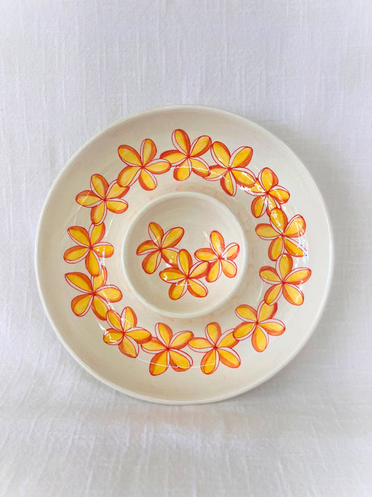Plumeria Chip & Dip Platter