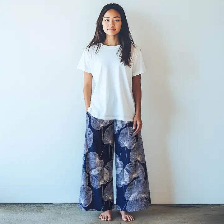 Resort Wide Pants with Loulu Palm Leaf Prints