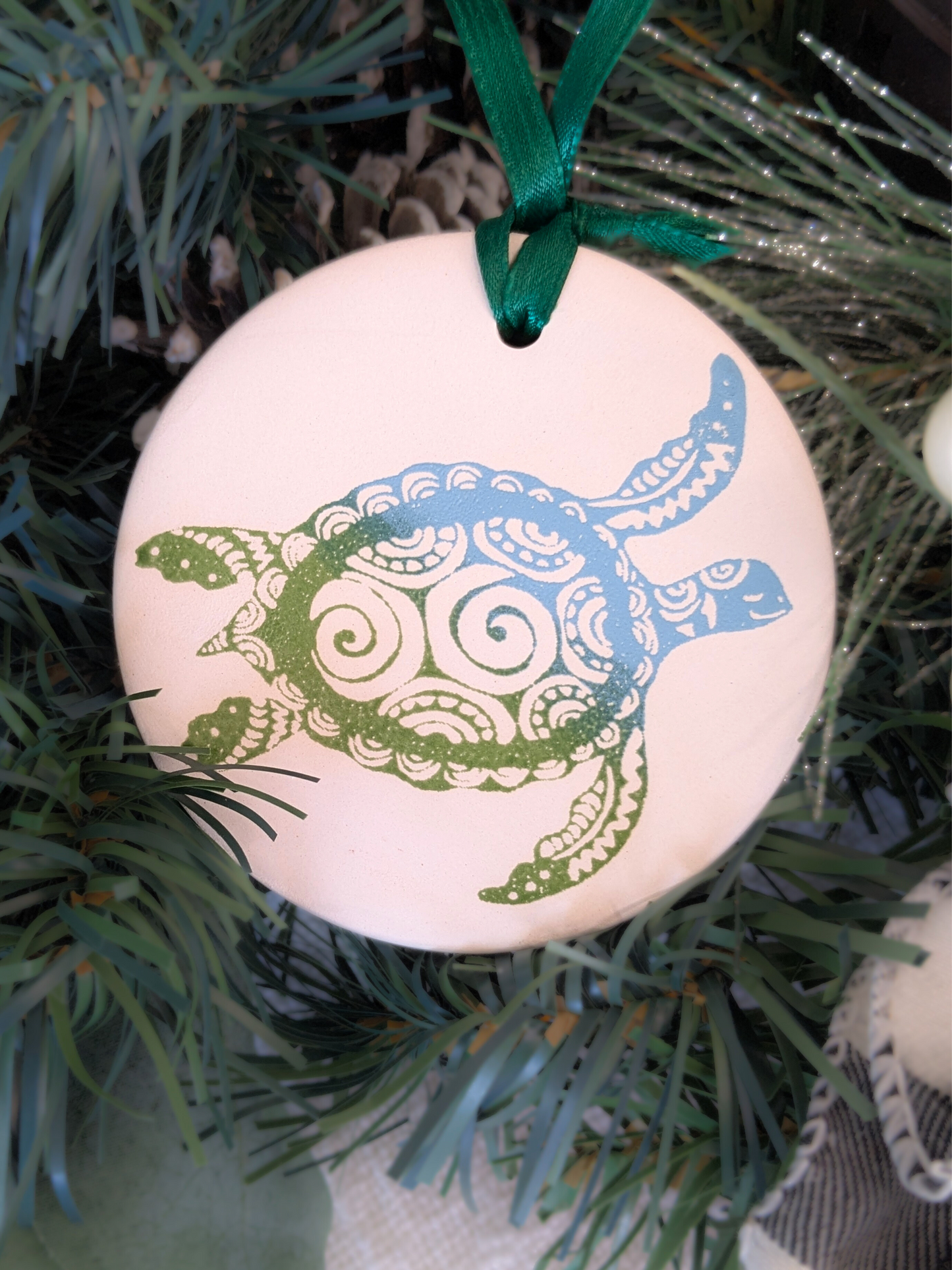 Assorted Screen Printed Round Ornaments