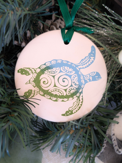 Assorted Screen Printed Round Ornaments