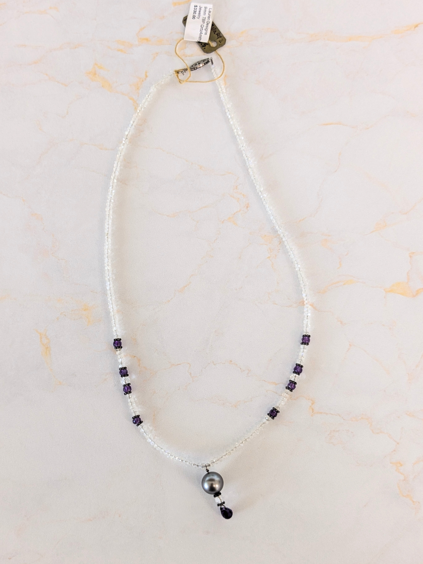 Quartz Amethyst Moonstone Necklace