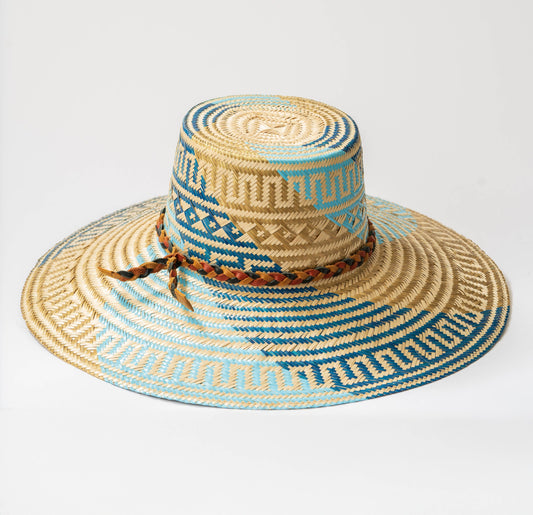 Hat - Woven Palm - Muse Blue - Large
