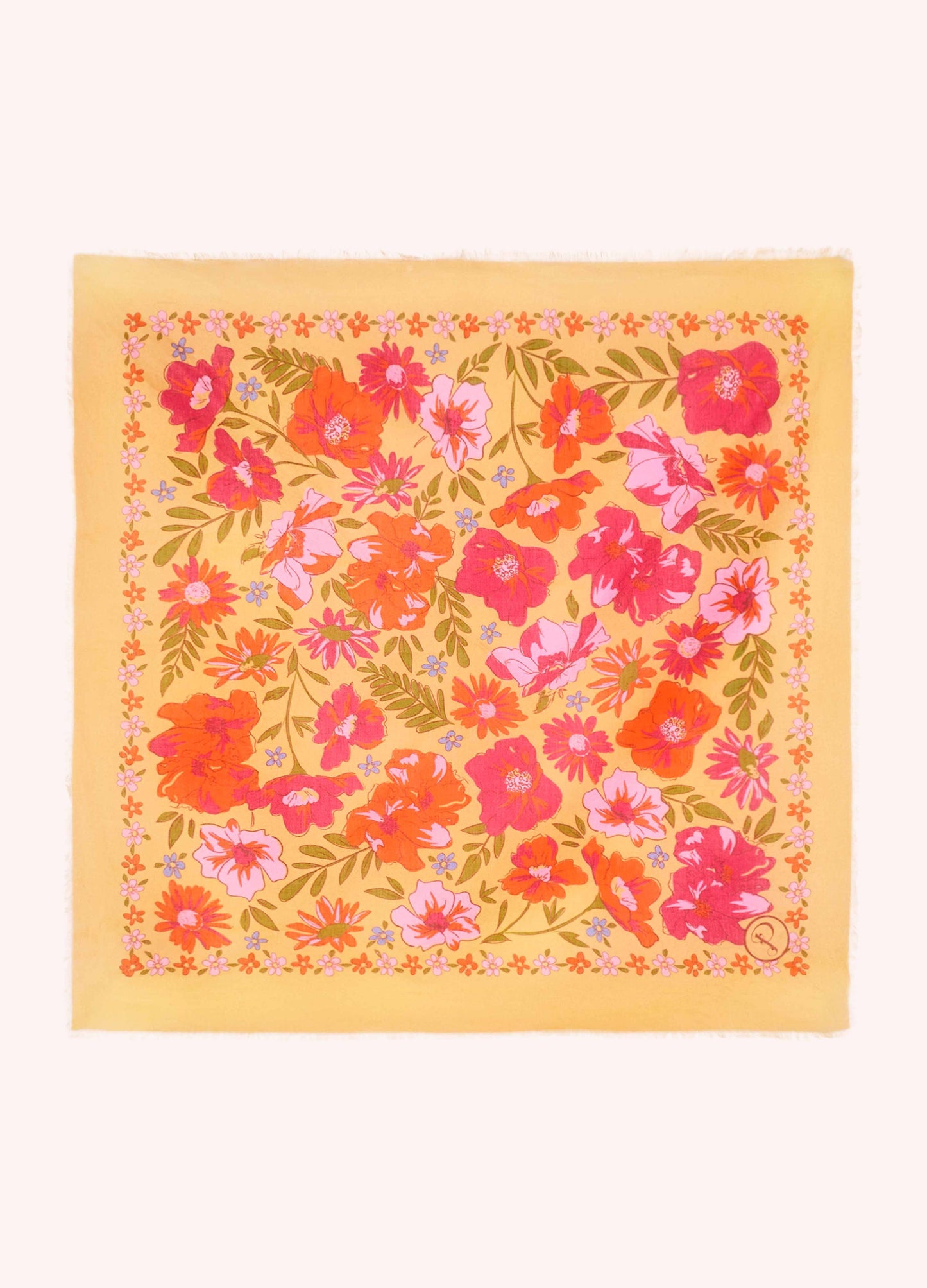 Cotton Bandana - Sketched Florals -