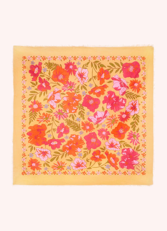 Cotton Bandana - Sketched Florals -