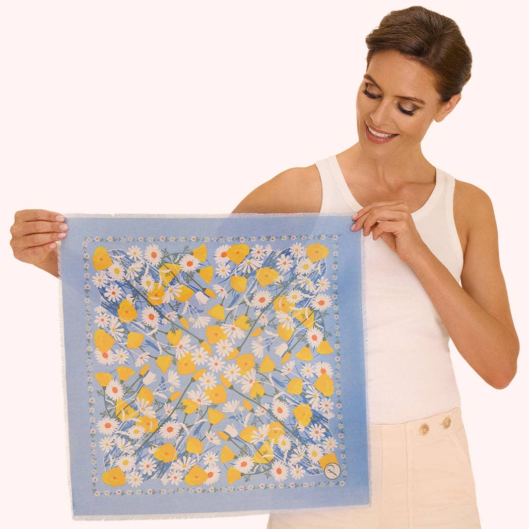 Cotton Bandana - Marvelous Meadow - Powder Blue