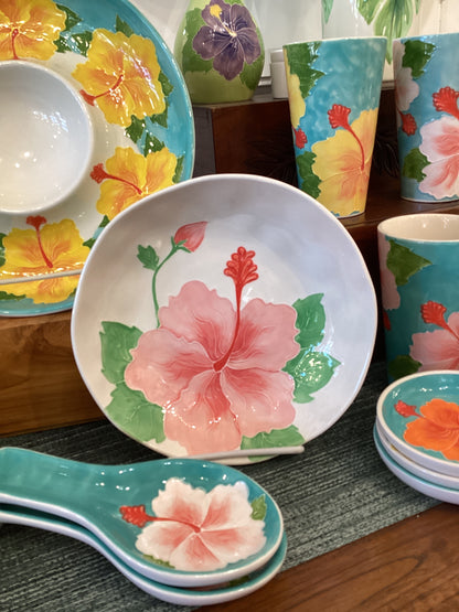 Cottage Bowl- Hibiscus