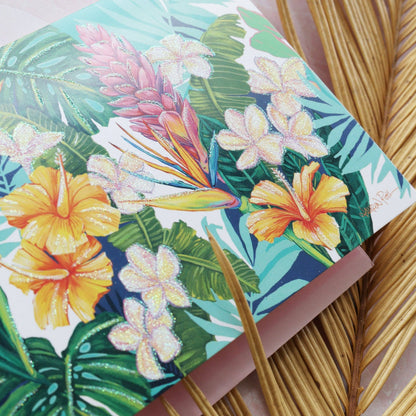 Glitter Floral Card